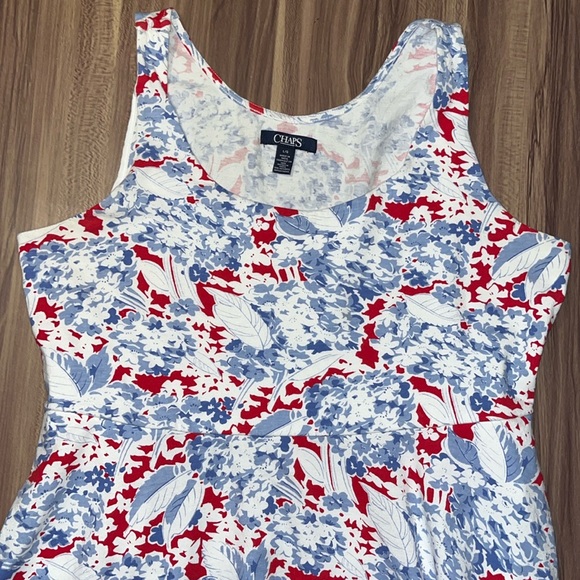 Chaps midi dress light blue, white and red - Picture 3 of 12